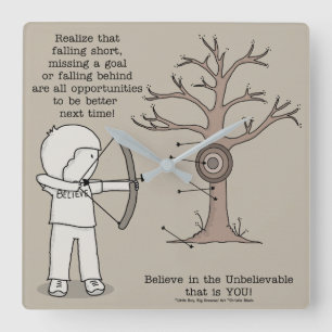 Relógio Quadrado Melhor próxima vez