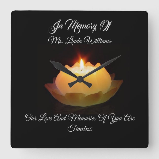 Relógio Quadrado Memorial (Frente)