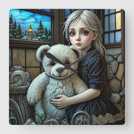 Relógio Quadrado Menina perdida