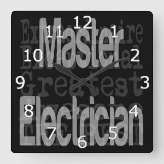 Relógio Quadrado Mestre eletricista Extraordinário