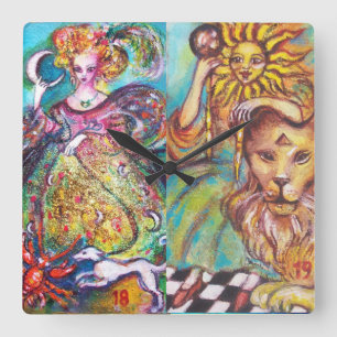 RELÓGIO QUADRADO METAS DAS SOMBRAS PERDIDAS/DA LUA E DO SOL