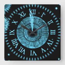 Relógio Quadrado Midnight Clock Light Blue