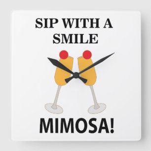 Relógio Quadrado Mimosa Beba Com Um Sorriso Mimosa