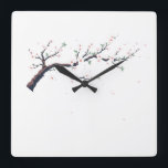 Relógio Quadrado Minimal Japanese Tree Branch Wall Clock<br><div class="desc">Elegant minimal tree branch inspired by Japanese nature art. A simple and calm design perfect for lovers of nature and minimal aesthetics.</div>