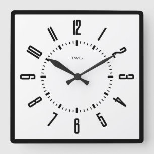 Relógio Quadrado Minimalista Moderno Personalizado