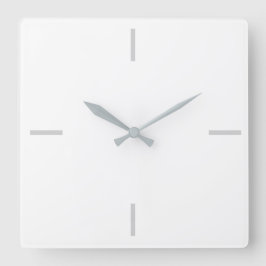 Relógio Quadrado Mínimo de branco e Cinza moderno