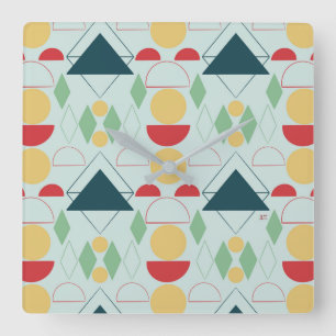 Relógio Quadrado Mint Geométrico do meio século