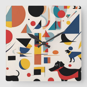 Relógio Quadrado Moda de Arte Kandinsky / presente de amante de Cac