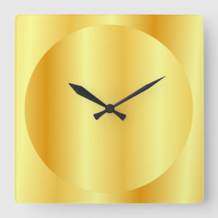 Relógio Quadrado Modelo de Design elegante com aparência Dourada