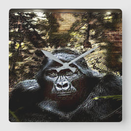 Relógio Quadrado Modelos Primatas: excelente Gorila 02