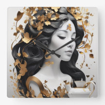 Modern Fantasy Art in Black and Gold 