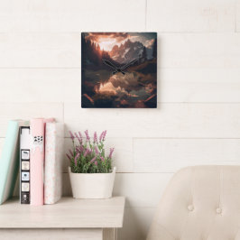 Relógio Quadrado Montagens do Espelho