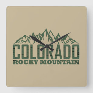 Relógio Quadrado Montanhas Rochosas Colorado