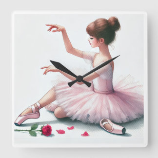 Relógio Quadrado mooie klok voor op een meisjeskamer