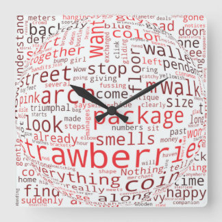 Relógio Quadrado Morango