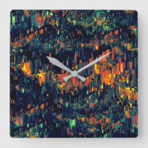 Mosaico abstrato de fogueira deslocada em verde