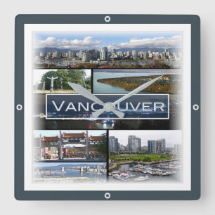 Relógio Quadrado mosaico zCA009 de VANCOUVER no Canadá,