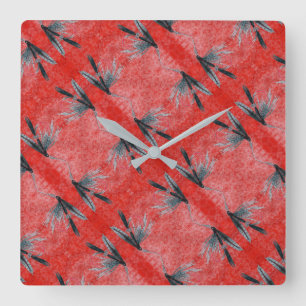 Relógio Quadrado "Mosca molhada do mosquito preto", mosca da pesca