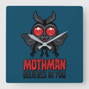 Relógio Quadrado Mothman Motivacional Acredita em Você