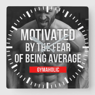 Relógio Quadrado Motivação de Workout