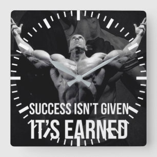 Relógio Quadrado Motivação de Workout