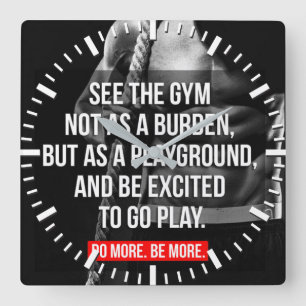 Relógio Quadrado Motivação de Workout