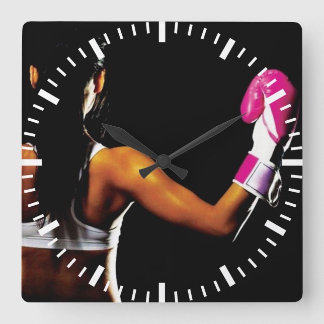 Relógio Quadrado Motivação de Workout (Frente)