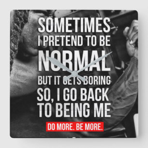 Relógio Quadrado Motivação de Workout