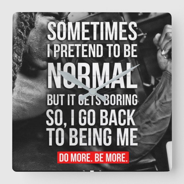 Relógio Quadrado Motivação de Workout (Frente)