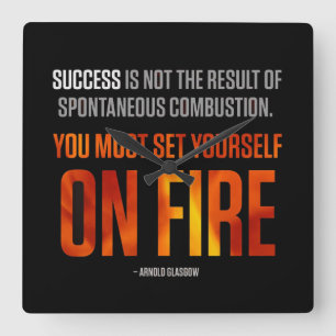 Relógio Quadrado Motivação de Workout de Gym de Construção de Porme