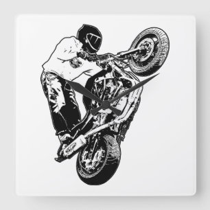 Relógio Quadrado Motocicleta