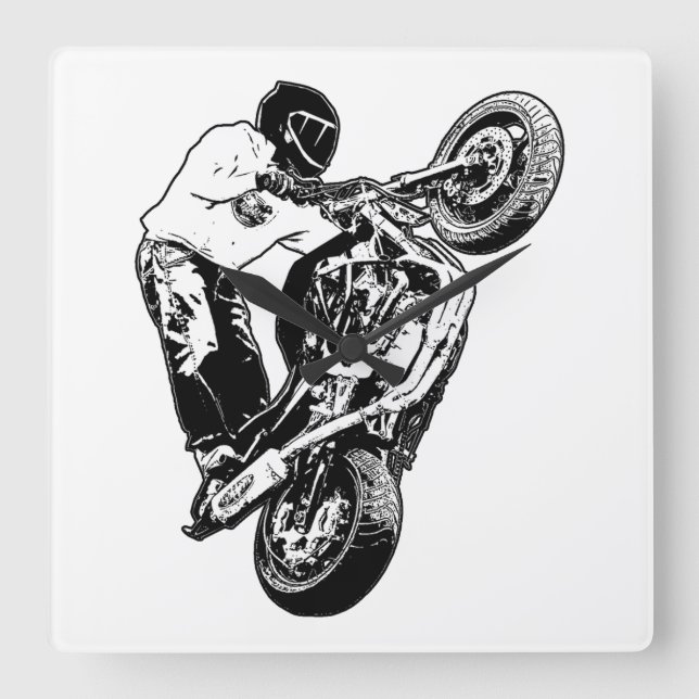 Relógio Quadrado Motocicleta (Frente)