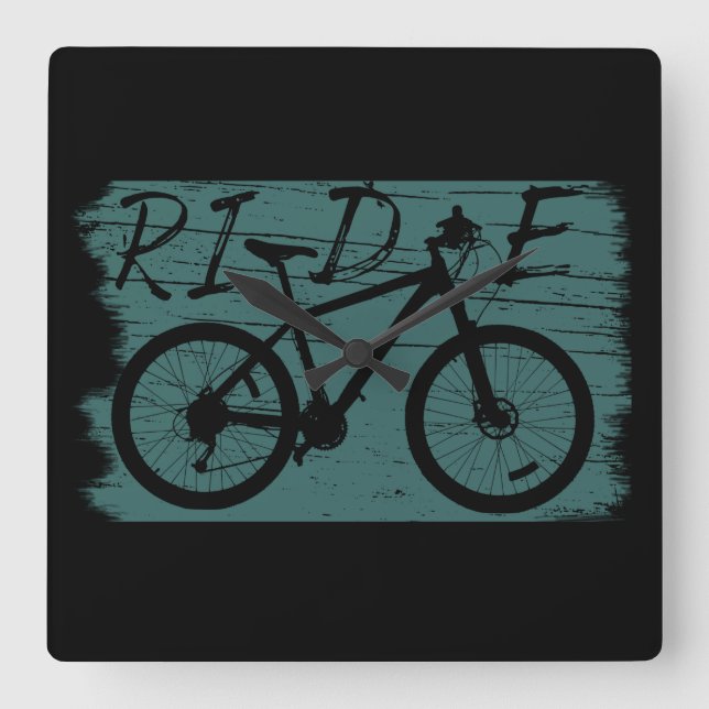 Relógio Quadrado MTB Downhill Vintage - Pedale sua Mountain Bike (Frente)