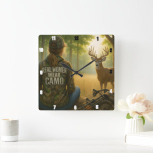 RELÓGIO QUADRADO "MULHERES REAIS VESTEM CAMO