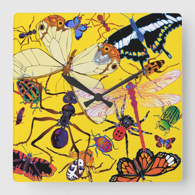 Relógio Quadrado "Munchies" (Frente)