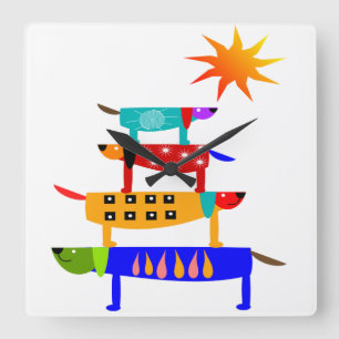 Relógio Quadrado Mundo do Cachorro