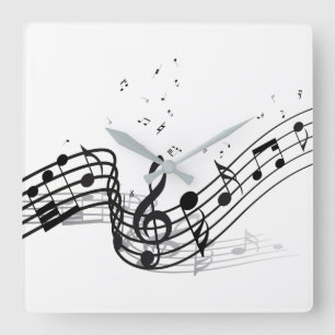Relógio Quadrado Música