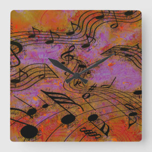 Relógio Quadrado MÚSICA no pulso de disparo do AR