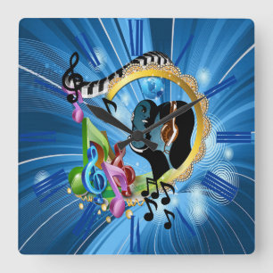 Relógio Quadrado Música para a Alma