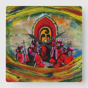 Relógio Quadrado Músicos japoneses