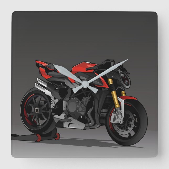 Relógio Quadrado MV Agusta Brutale 1000RR (Frente)