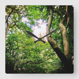 Relógio Quadrado Na floresta