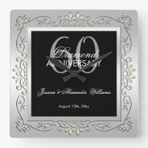 Na moda Decorative Silver 60º aniversário de casam