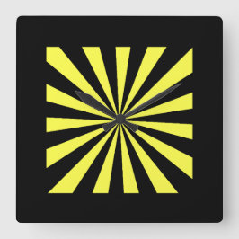Relógio Quadrado Na moda Starburst Clock. Art Deco parece.