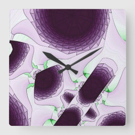 Relógio Quadrado Na sombra da cor Violeta