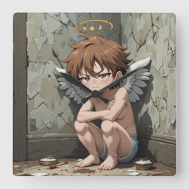 Relógio Quadrado Namorados Cupido sem inspiração