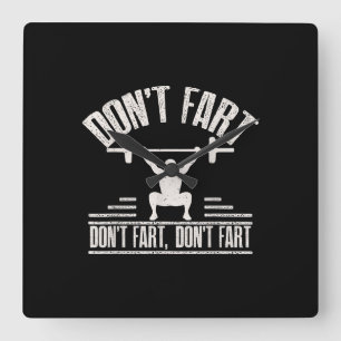 Relógio Quadrado Não Arrume Engraçado Esquadrão de Pesos da Obra