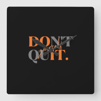Relógio Quadrado Não Desista Mouse Pad