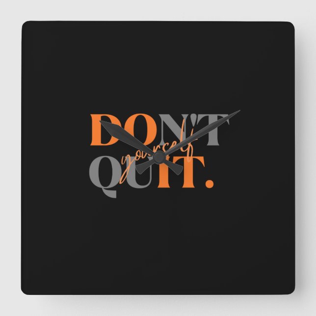 Relógio Quadrado Não Desista Mouse Pad  (Frente)