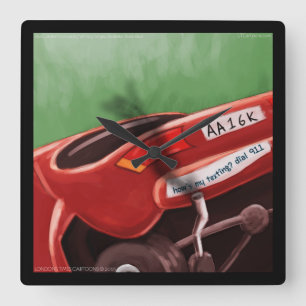 Relógio Quadrado Não direcione o texto e direcione o Rick engraça